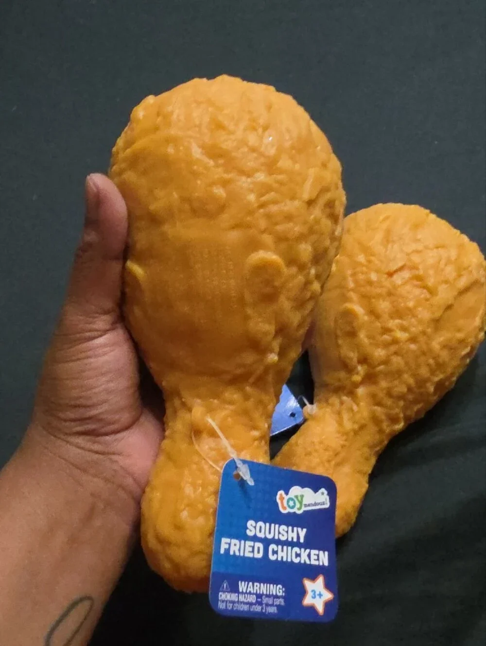 BUNDLE of Squishy Fried Chicken Toy - Orange